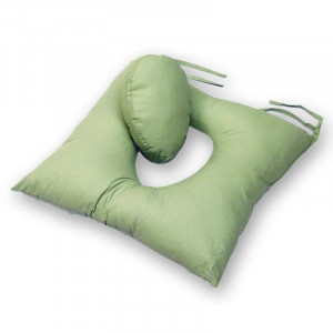 CUSCINO ANTIDECUBITO IN FIBRA CAVA SILICONATA CON FORO (WIMED)