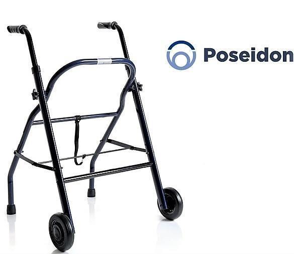 ROLLATOR IN ACCIAIO 2 RUOTE E 2 PUNTALI - POSEIDON RP675