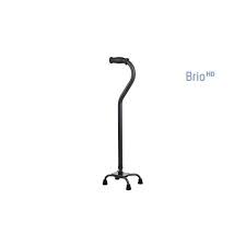 BASTONE QUADRIPODE IN ACCIAIO CON 4 PUNTALI E MANICO APERTO CURVO - RH720 (MORETTI)