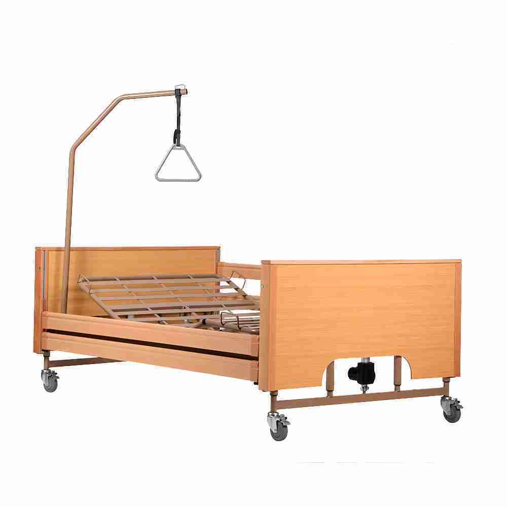 LETTO BARIATRICO ELETTRICO A 4 SEZIONI REGOLABILI CON SPONDE PER ANZIANI E DISABILI - SOCRATE 120