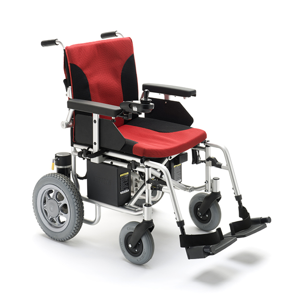 CARROZZlNA ELETTRONICA PIEGHEVOLE IN ALLUMINIO PER ANZIANI E DISABILI- 2 BATTERIE - K-BASIC